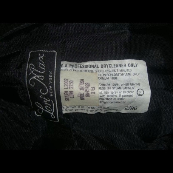 Vintage Plus Size Lori Max Dress Black Tier Flamenco Sheer Sequin Lace Flapper - Picture 6 of 9